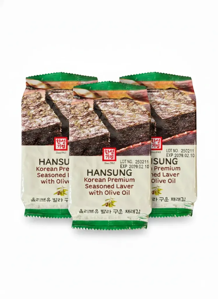 Hansung Korean Premium Seasoned Laver with Olive Oil